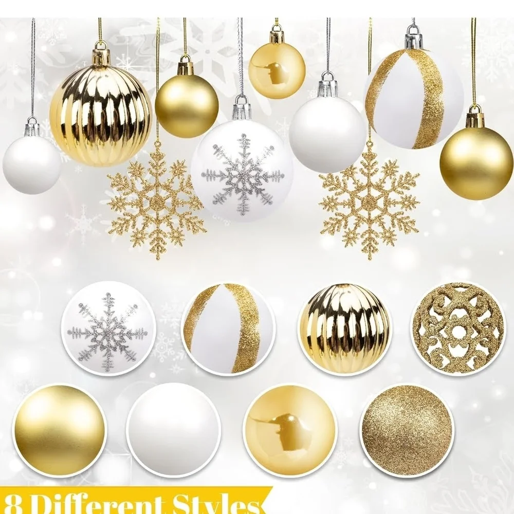Martha Stewart  Decorative Bows And Wironlst Christmas Ball Ornaments - 46pcs .